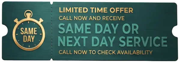 Same day or next day service